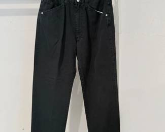 30 VersaceSportBlackHighWaistPleatedJeans