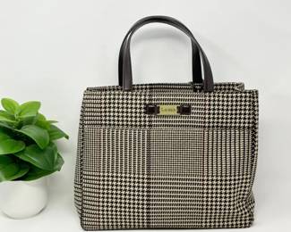 39 LaurenRalphLaurenHoundstoothSatchelBag