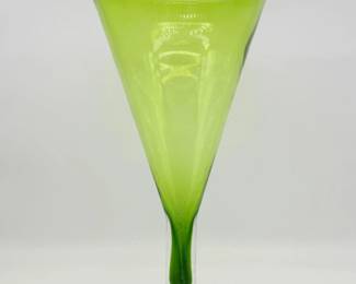 25 LimeGreen19TallBlownGlassVase