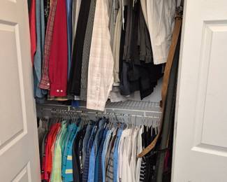 Great selection of men's clothes