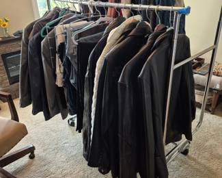 Men's and ladies leather jackets, suits, jeans, vests, etc