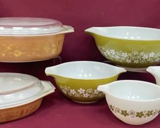 Vtg Pyrex Spring Blossom Early American