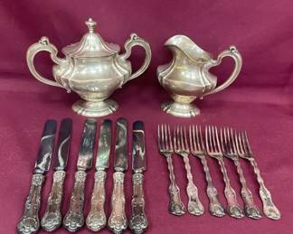Sterling Sugar Bowl Creamer 579 Flatware