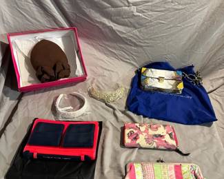 Assortment of Designer, Purses, and Hat