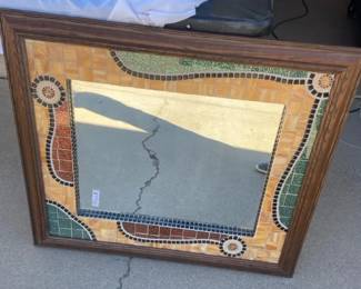 Dark Wood Frame Mirror