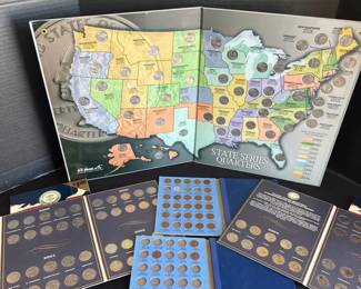 An Assortment of Quarters and Some Pennies
