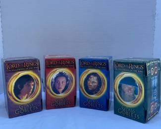 Complete Lotr Glass Goblet Set