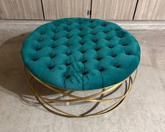 Ottoman in Green and Gold