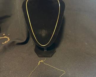 Two 14 Karat Gold Necklaces