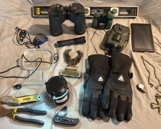 Harley Davidson, Binoculars and Other Mystery Items
