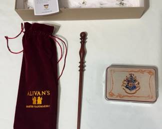 Harry Potter Alivans Bloodwood Wand and Cards