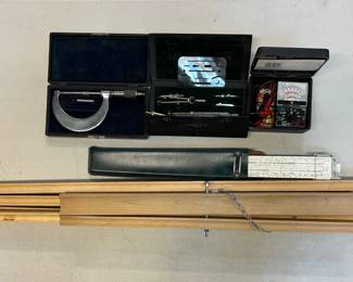 Drafting and Precision Tools with Wooden Easel