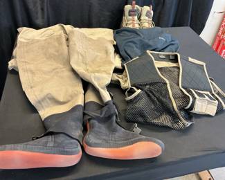 Fishing Waders, Boots, Mesh Vest and Pullovers