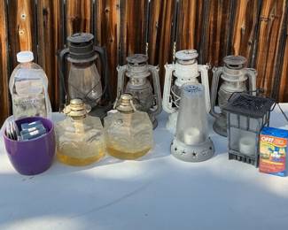 Lanters and Glass Oil Lamps