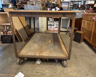 Steel Rolling Cart Workbench with Composite Top