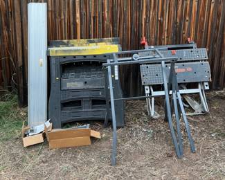 Portable Workbench, Adjustable Sawhorses and Fence System