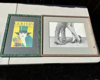 Framed JD Hillberry Signed Print and Golfers Magazine Print