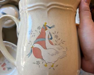 International stoneware marmalade pattern pitcher
