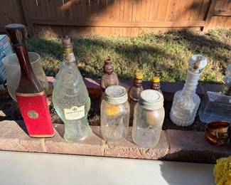 Assorted bottles and decanters