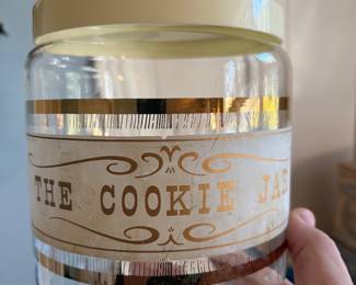 Pyrex cookie jar