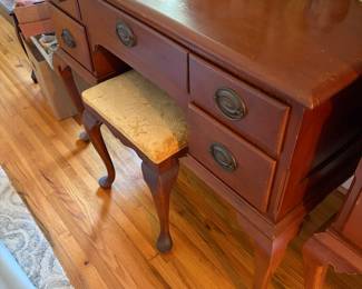 vanity and bench