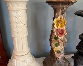 Pedestals, one on the right is Capodimonte