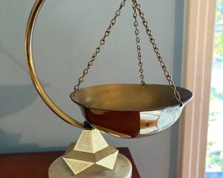 Vintage brass and stone decor