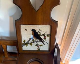 Country Lamp sconce and wood magazine rack