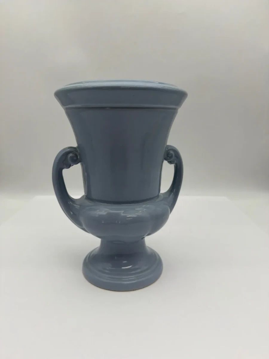 Mid Century Abingdon Pottery French Blue Trophy Vase #101