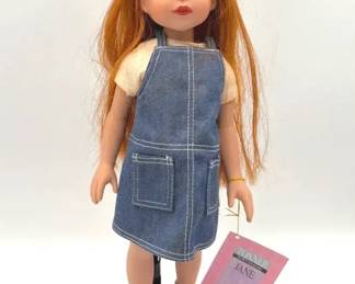 Tonner Doll Company Jane13 Inch Doll with 5 12 Inch Wooden Doll Stand
