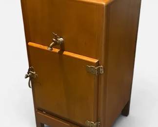 Antique Oak Wood Ice Box