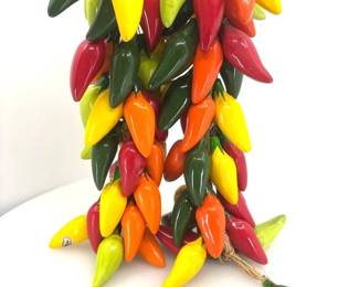 Multicolor Ceramic Jalapeno Pepper Ristra