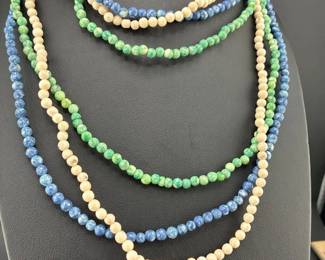 Beaded Stone Necklaces 16in