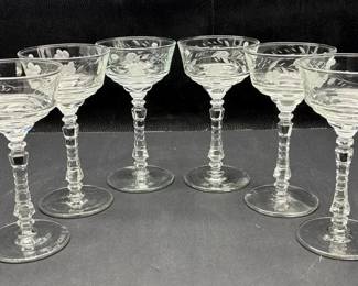 Libbey Rock SharpeHalifax Pattern Champagne Coupe