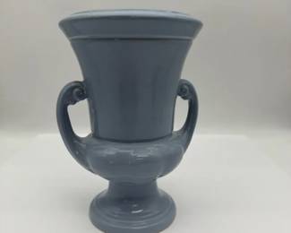 Mid Century Abingdon Pottery French Blue Trophy Vase #101
