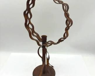 Rustic Metal Candle Holder 16 Inch