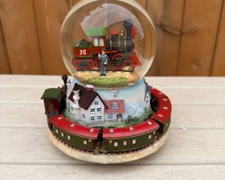 Love Makes the World Go Round Train Snow Globe