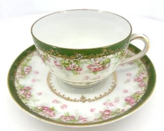 Imperial Crown China Austria Vintage Teacup Saucer Set