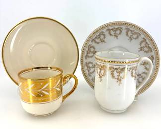 Carl O. Mouness CupSaucer  P.K. Silesia CupSaucer