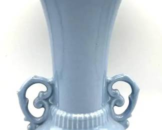 1940s Abingdon Pottery Light Blue Ceramic Vase