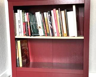 Red Cabinet and Cookbook Collection