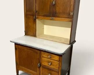 Antique Kitchen FreeStanding Oak Hoosier Cabinet
