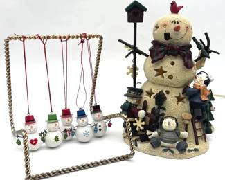 Snowmen Figurines 6  Snowman Lamp