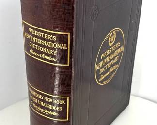 1934 Websters New International Dictionary