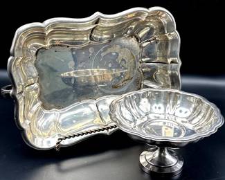 1970s Wm. Rogers SilverPlated Compote Vintage Vegetable Dish