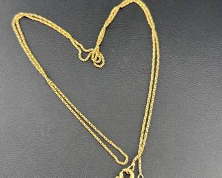14k Gold Fine Twisted Chain 1.93g