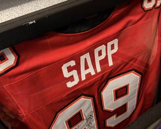 warren sapp HOF '13 signed and framed