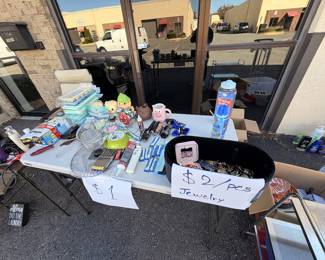 $1 table and $2 jewelry