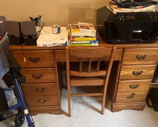 Student desk, chair