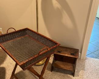 Wicker tray table